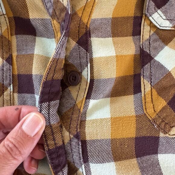 Duluth Trading Plaid Flannel Shirt Women’s Size 2X Long Sleeve Button Up Pocket - Picture 12 of 16